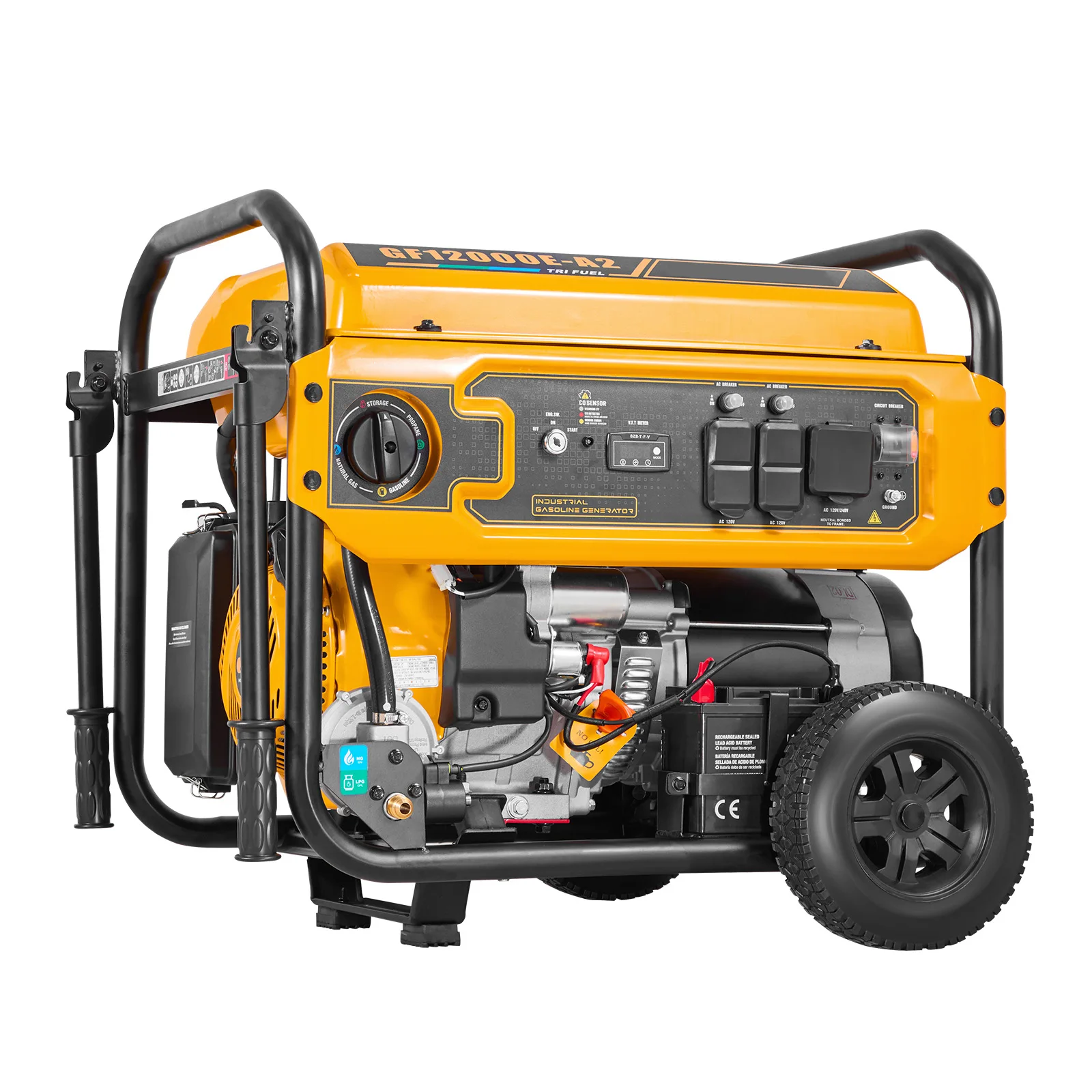 SucceBuy Portable Generator 13500W & 12000W & 11000W Peak Watt Tri-Fuel Generator Home Backup Generators with Electric Start