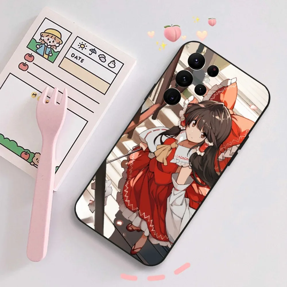 Reimu Hakurei T-TouHou P-Project Phone Case For Samsung Galaxy A20,A21s,A22,A31,A32,A52,A53,A72,73,A80,A91Soft Black Cover