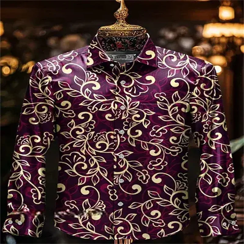 Hawaiian classic top with 3D pattern for men, geometric retro pattern, comic top shirt with verano, 70s style