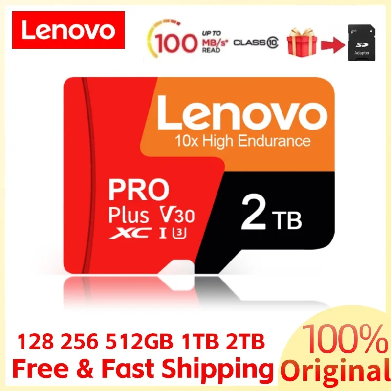 Lenovo 16GB-1TB SD Memory Card High Speed Mini TF SD Card Class 10 SD/TF Flash Card Ultra Cartao De Memoria For Camera/Phone