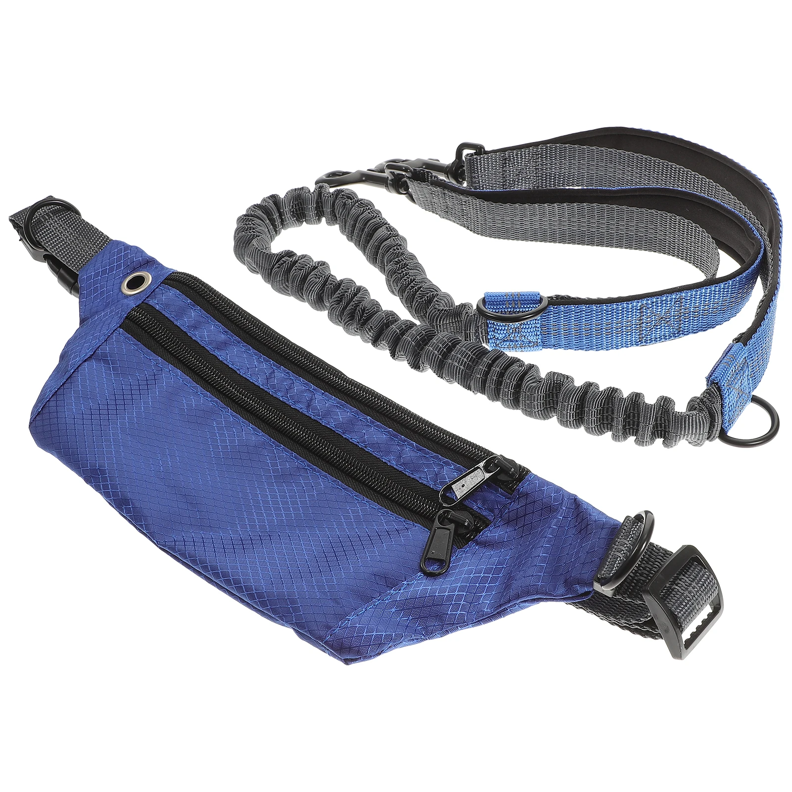 

1 set Pet Leash Set Dog Walking Dog Leash Belt Blue Adjustable Puppy Rope Hand Free Jogging Training Lead Elastic Handle