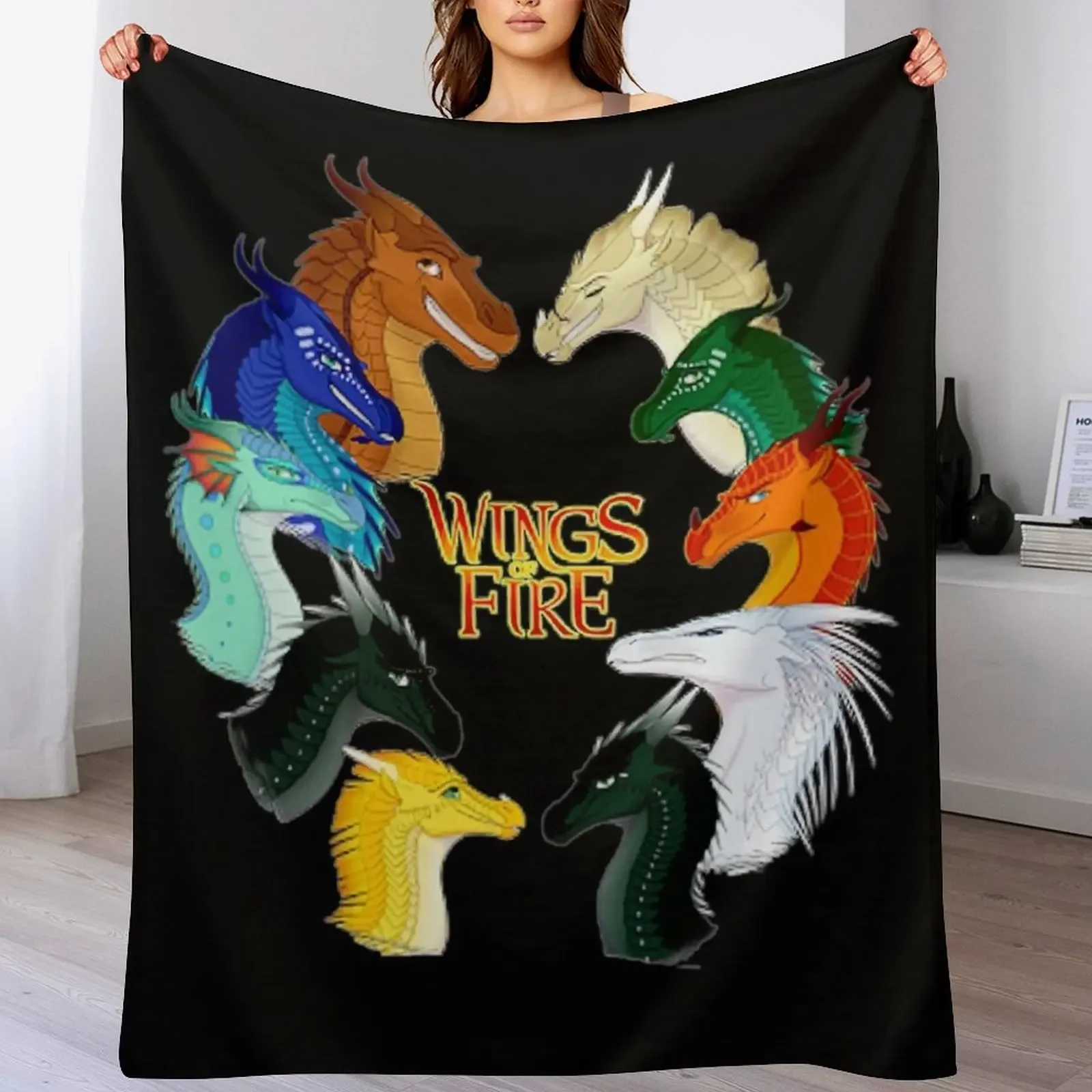 Wings Of Fire Throw Blanket Men's Soft Warm Throw Blanket for Couch