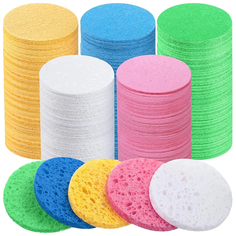 10/20PCS Disposable Natural Sponge Pat Compressed Rotundity Sponge Foam Soft Cleaning Wash The Dishes Supplies Home Kitchen