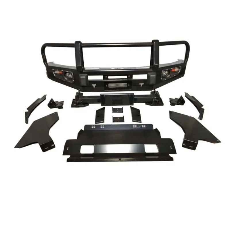 Auto Accessories Heavy Load  Powder Coated Black Steel Bullbar Front Bumper for Toyota Hilux Revo Vigo
