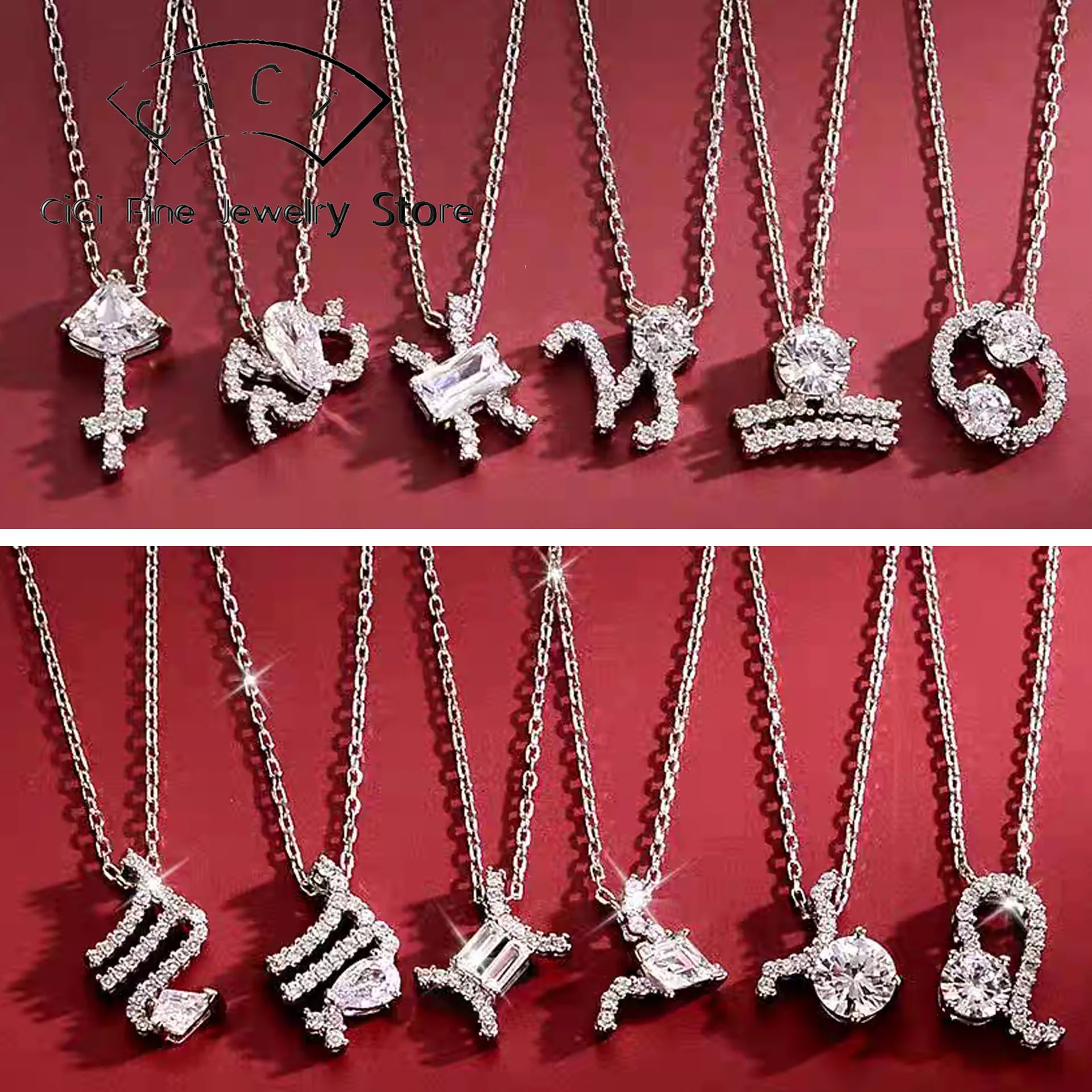 

New Original Temperament Light Luxury Geometric Necklace Fashion Austrian Crystal Twelve Constellations Clavicle Chain Necklace