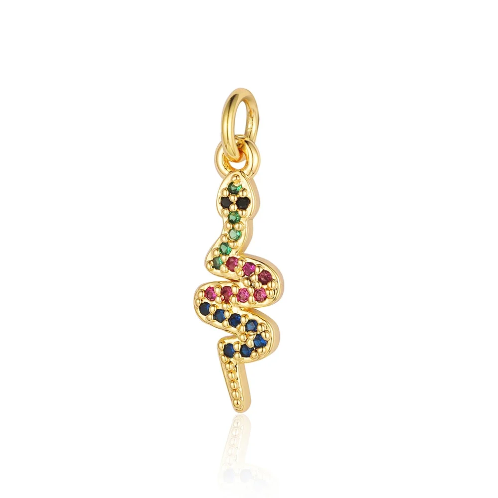 Rainbow CZ Copper Honeybee Butterfly Charm Wholesale Women Moth Clover Pendant For DIY Jewelry Bracelet Earrings Making