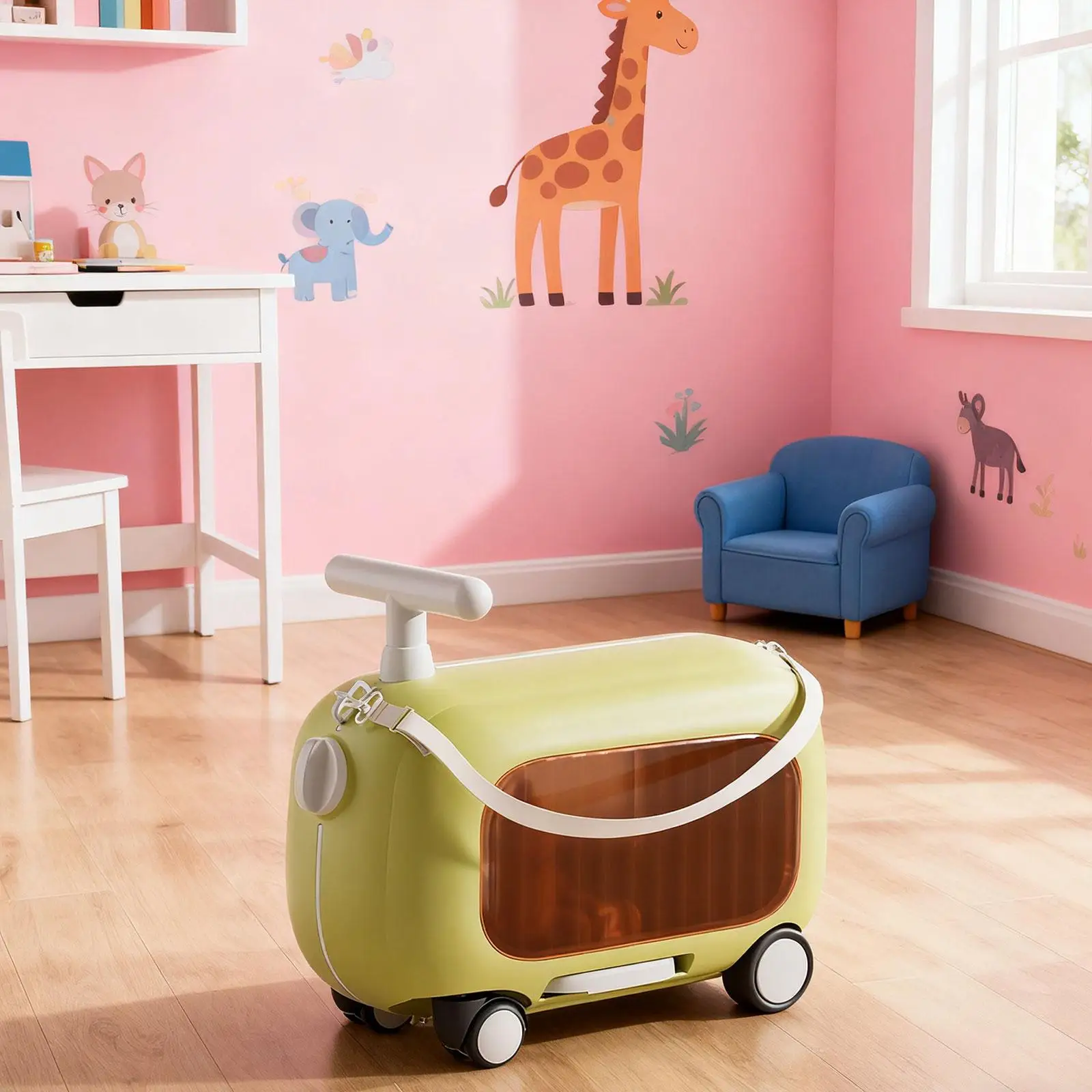 Luggage Case with Wheels Rideable Carry on Storage Carry on Luggage Children's Suitcase Luggage Set Travel Luggage - view 2