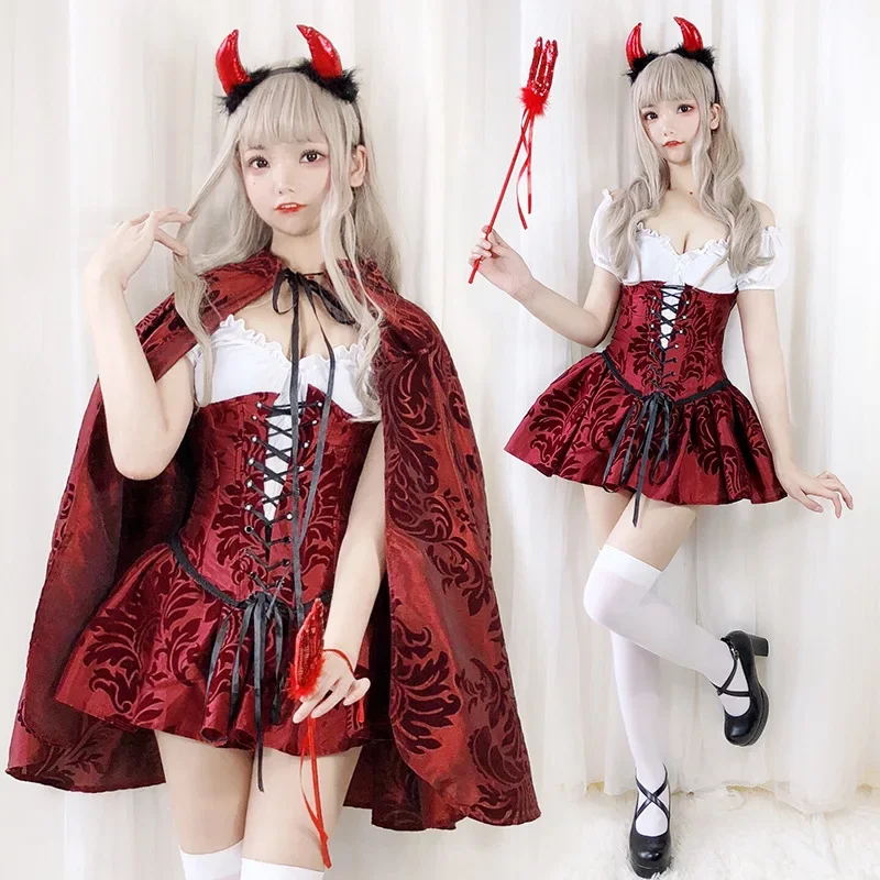 

Halloween Adult Costumes Pirate Dressup Witch Costume Witch Gothic Cloak Cloak Vampire Play Costume