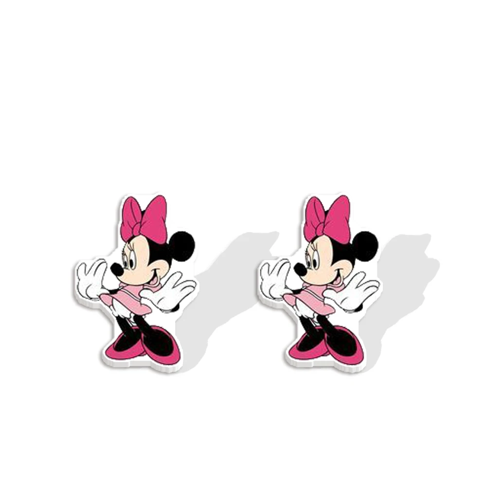 W Cartoon Figure Disney Mickey Minnie Acrylic Earrings Hellokitty New Accessories For Girls Earrings Cute Jewelry