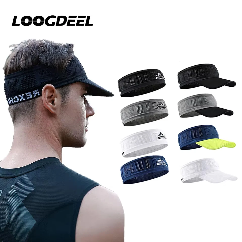 

LOOGDEEL дышащая легкая повязка на голову для бега, спортивный козырек на открытом воздухе, защита от солнца, велоспорт, пеший туризм, альпинизм, унисекс
