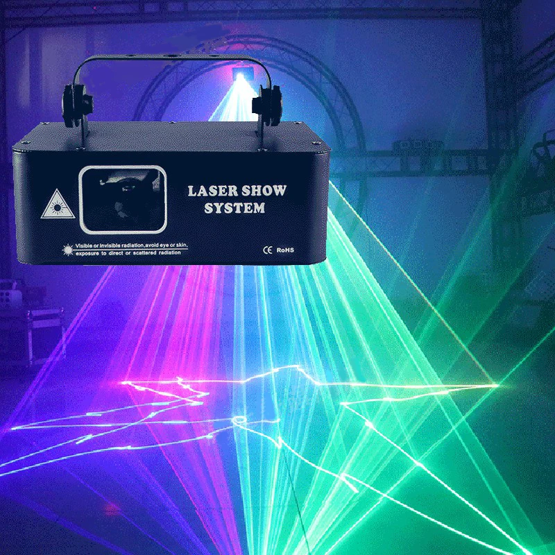 New Arrival 500mW RGB Beam Laser Light DMX Control Line Scanning Stage Effects Lighting DJ Disco Christmas Wedding Party Lights