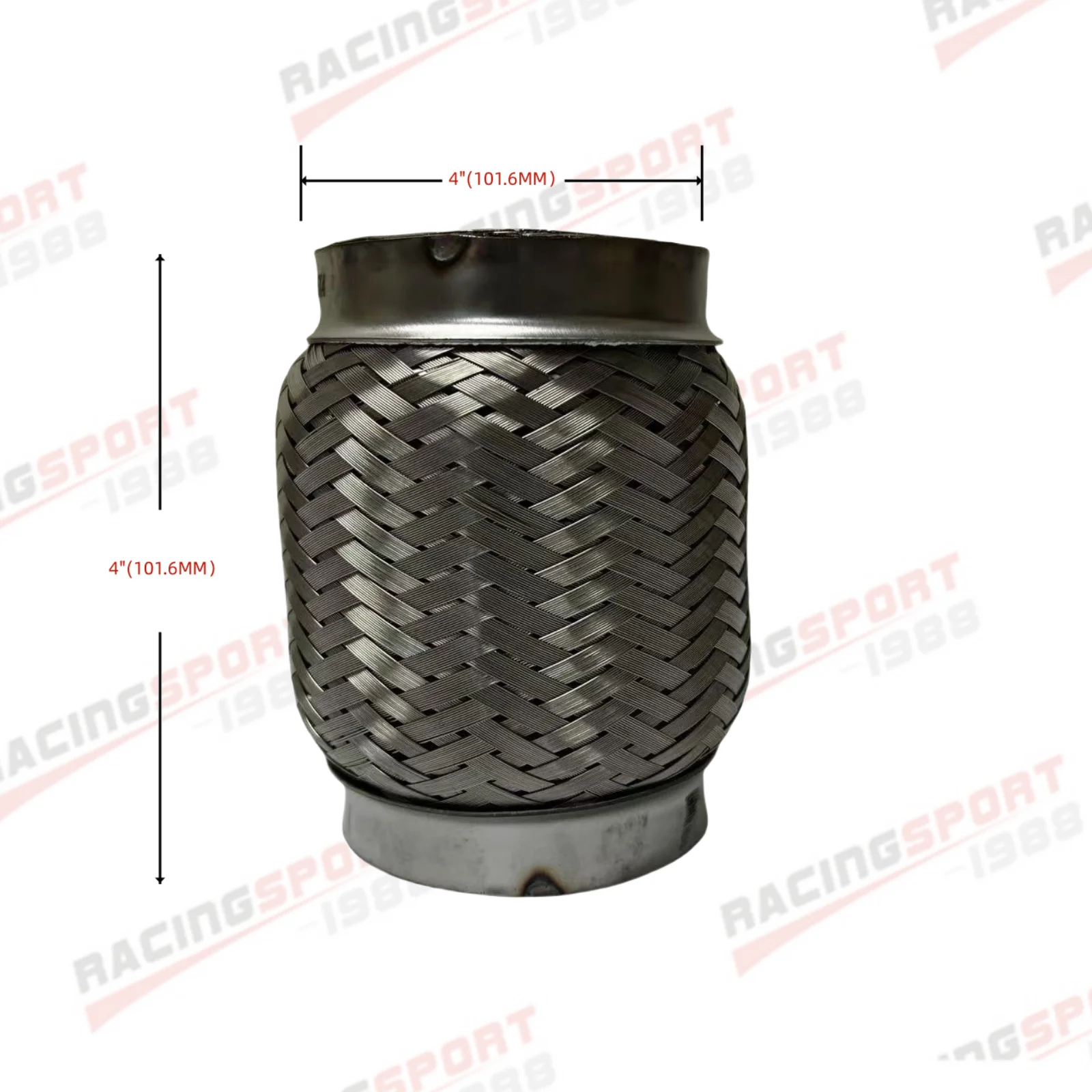 

4" inch Exhaust Flex Pipe 4" ID x 4" OL Heavy Duty Stainless Steel Interlock