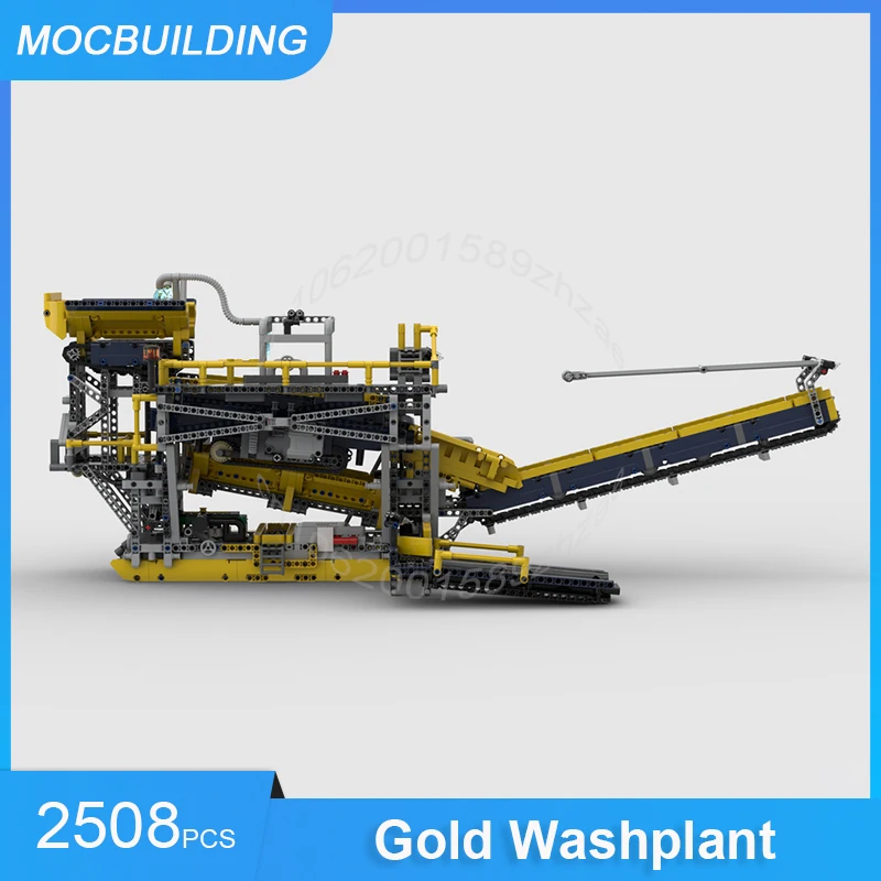 MOC Building Blocks Gold Washplant Double Screen Shaker Deck Goldwaschanlage DIY Assemble Bricks Collection Toys Gifts 2508PCS