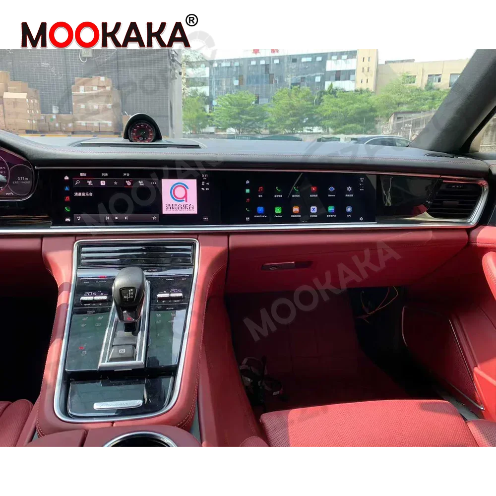 Android 14 Co-Pilot Entertainment Screen for Porsche Panamera 2018-2023 Wireless CarPlay GPS Navigation Passenger Multimedia