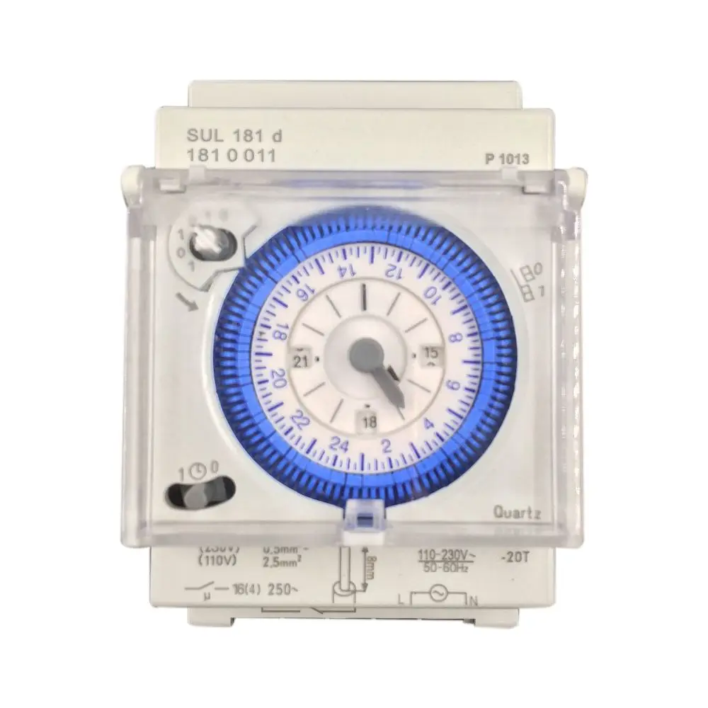 

Analog Mechanical Timer Switch 110V-220V 24 hours Daily Programmable 15min Setting Time Switch Relay SUL181D Hot