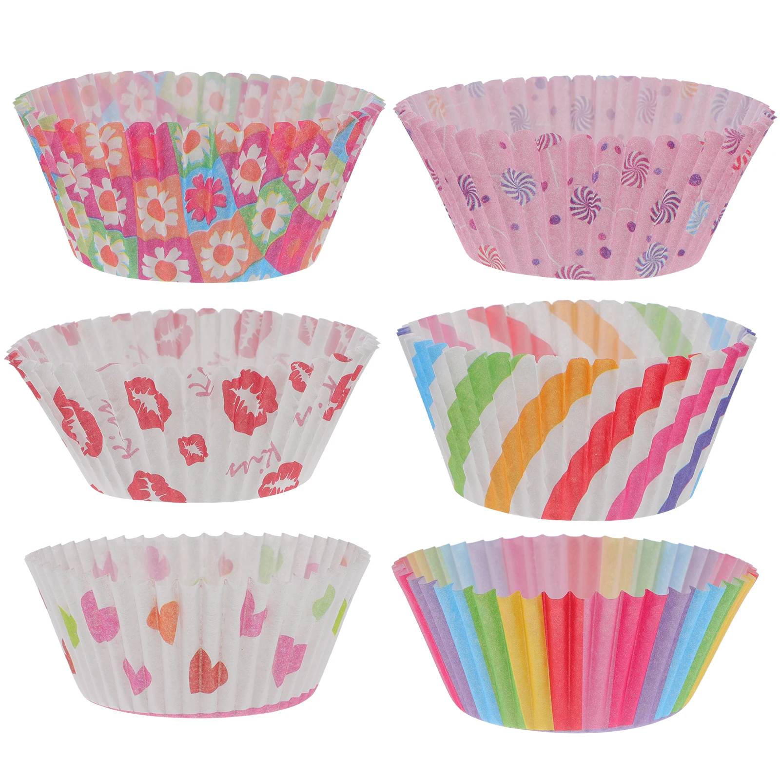 

Cake Baking Box Cupcake Liners Paper Wrappers Muffin Cups Mini Decorative Colorful Bakery Supplies Perfect for Parties