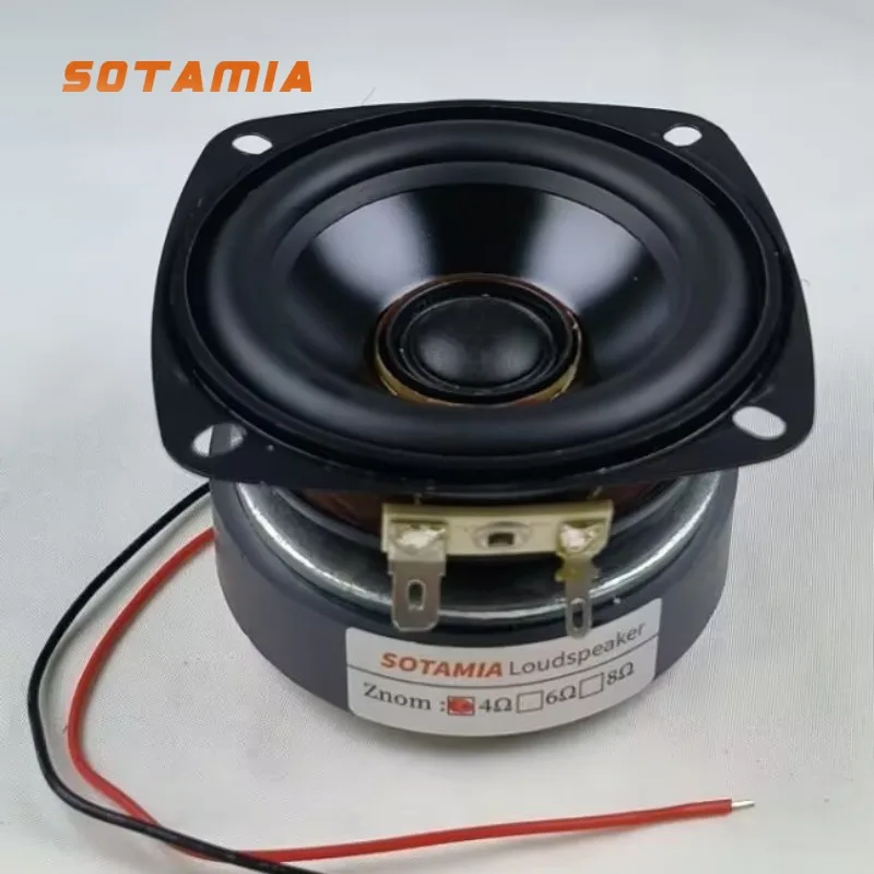 SOTAMIA 1 قطعة 3 بوصة مكبر صوت محوري 4 8 أوم 15 واط 25 الأساسية Hifi الموسيقى الطاقة مكبر الصوت فيلم الألومنيوم مكبر الصوت شريط الصوت
