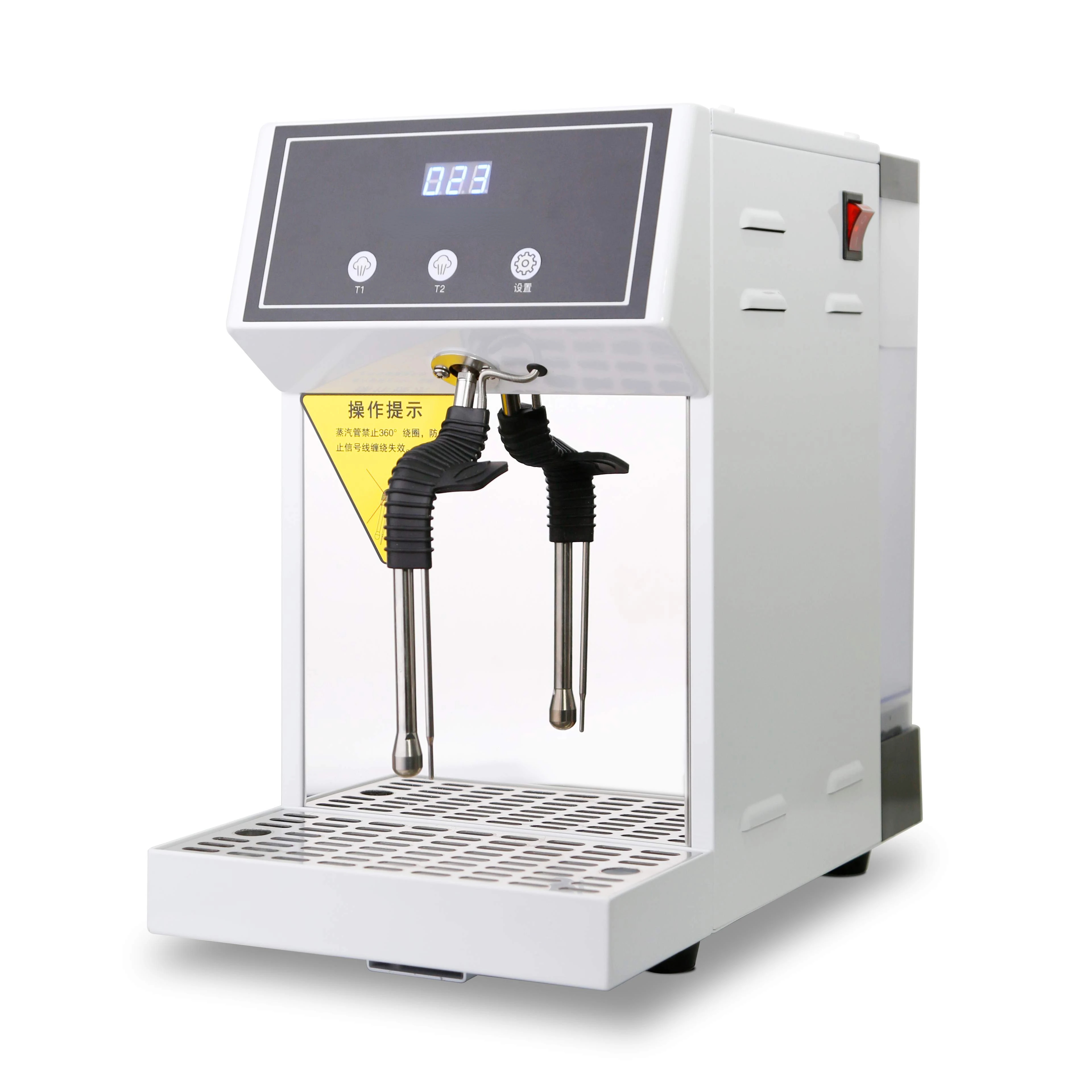 LEHEHE Professional Automatic Water Boiler Milk Steamer 4L Bubble Tea Milk Foaming Machine Water Tank Milk Frother