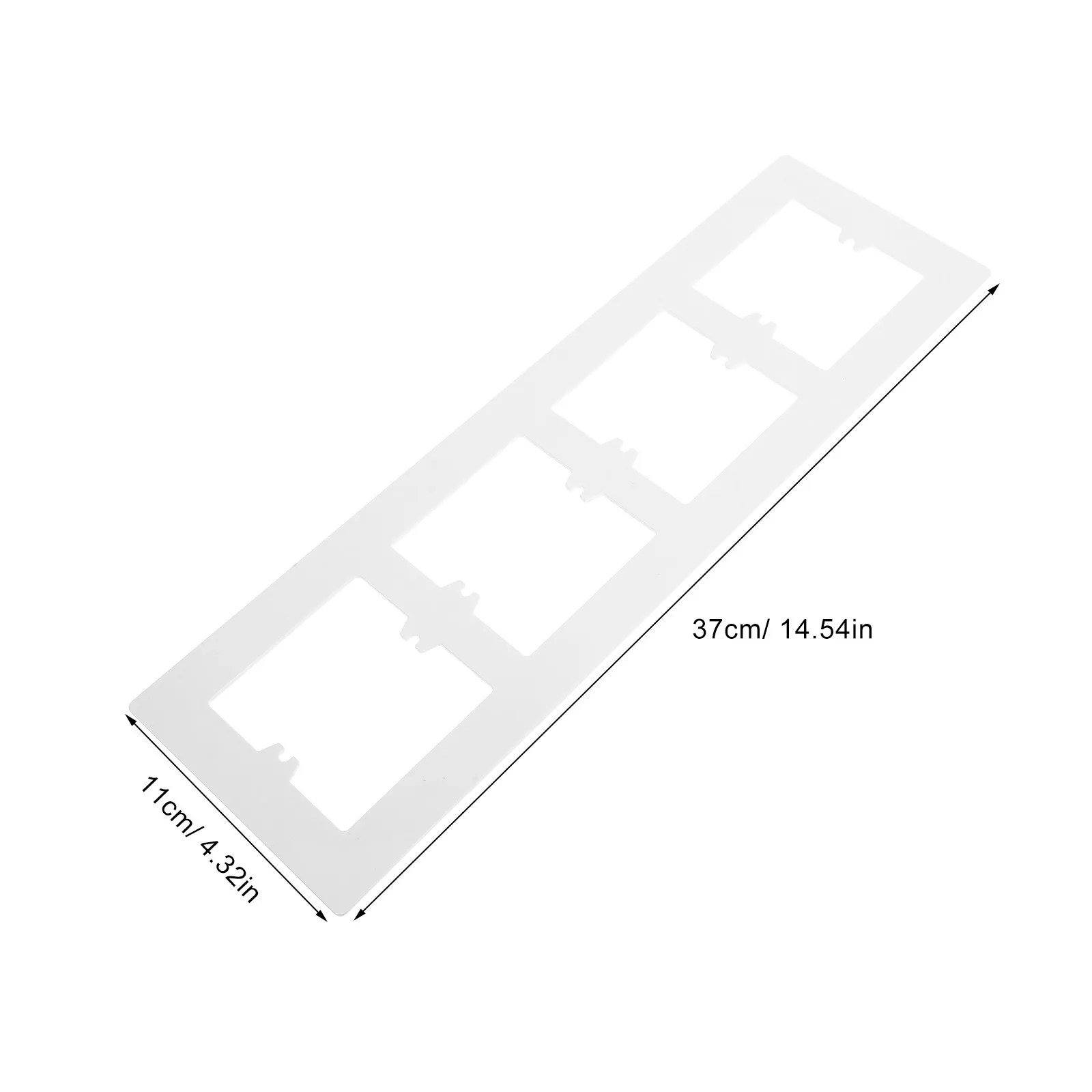 2Pcs White Decorative 4-Gang Electrical Outlet Cover Plate for 86-Type Wall Socket Box Seamless Gap Concealment Sleek Minimalist