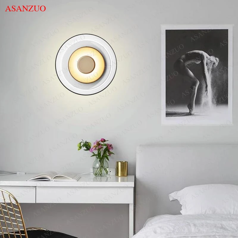 Glass LED Wall Lamp Indoor Decor Glass Bowl Wall sconces Nordic Living Bedroom Bedside Kitchen Lighting Fixtures image 2