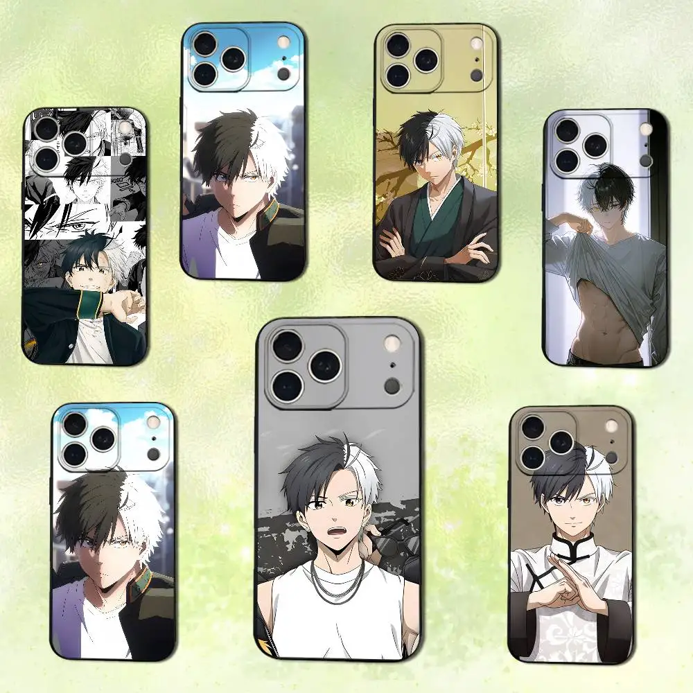 W-Wind b-breaker s-sakura coque de téléphone pour iPhone 14,13,17,12,11,16,15,Plus,Pro Max,XS,X,XR,SE,Mini, coque noire en Silicone souple