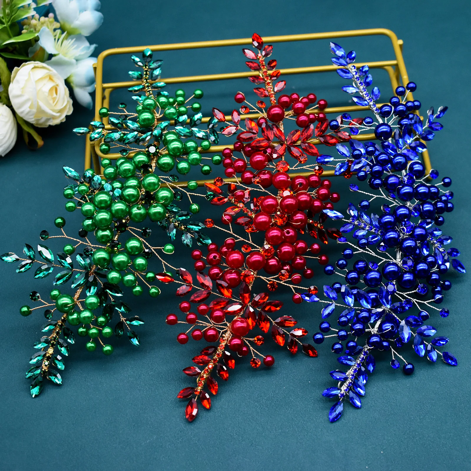 

DZ325 Свадебные ленты ручной работы, свадебный головной убор, женские аксессуары для волос, красочный головной убор ручной работы, вечерние, выпускной, тиара