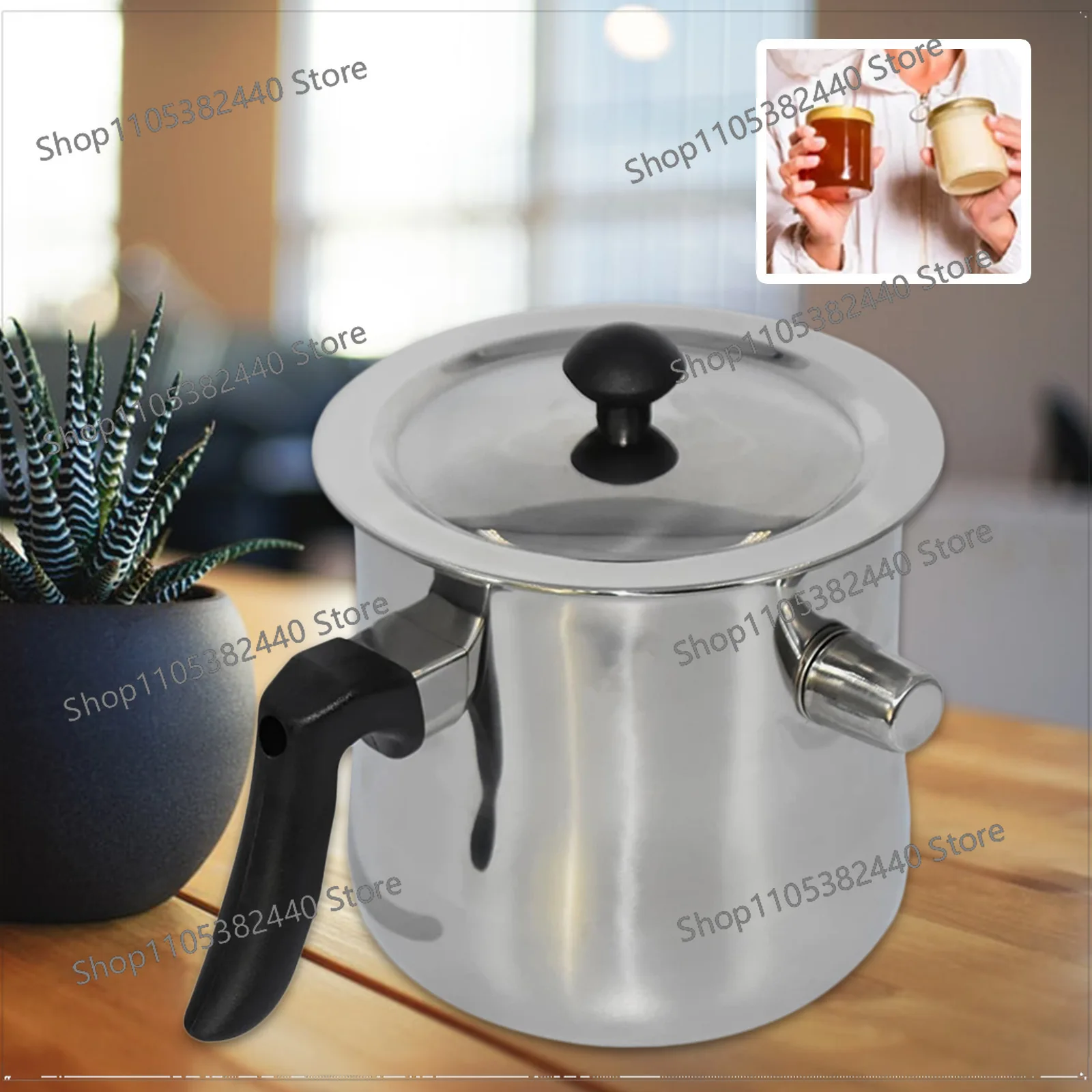 Stainless steel beeswax melting pot, honey cooking pot, beeswax melting pot 2.5L
