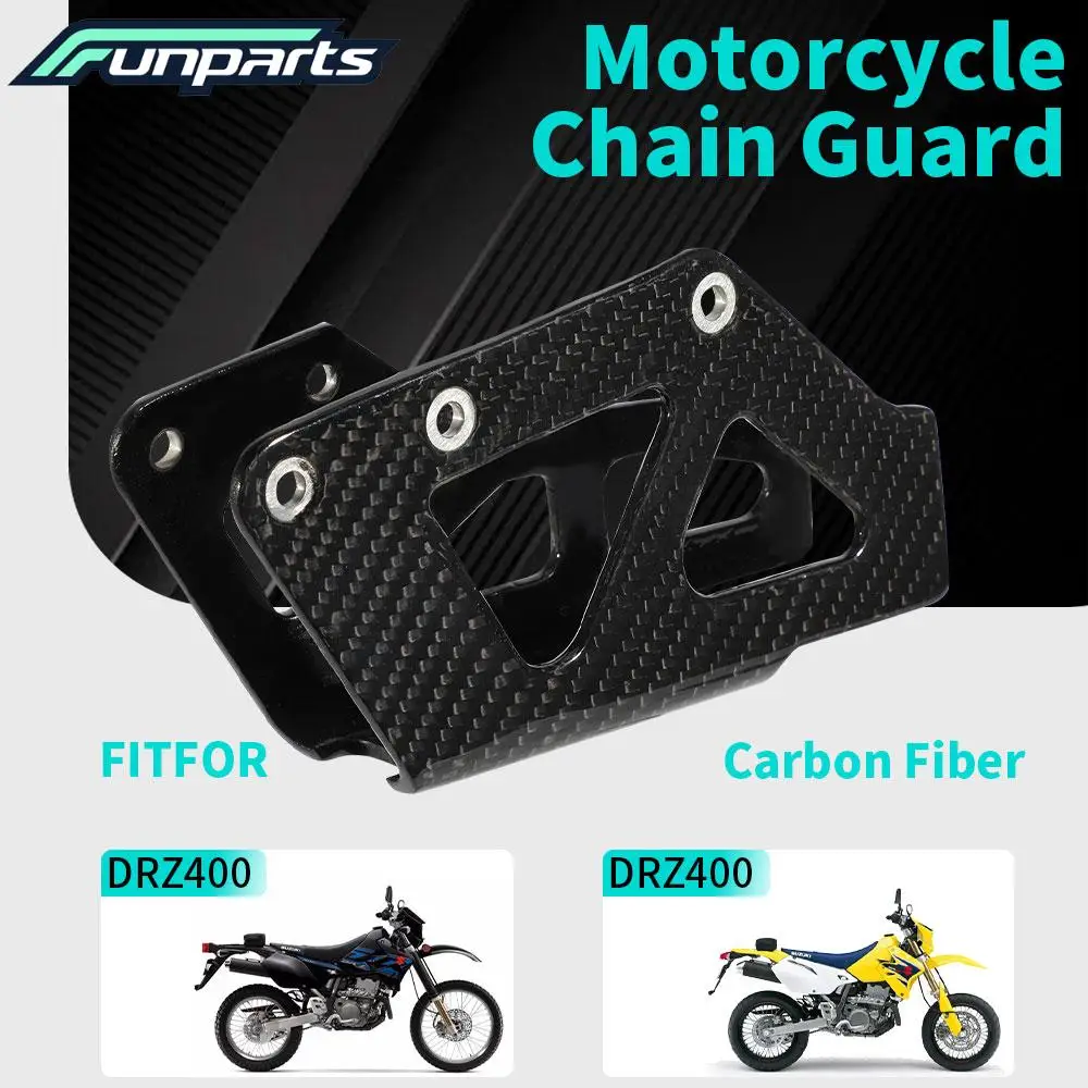 

Funparts Motorcycle Chain Guard Guide Carbon Fiber Protection Cover Guide Stablize For SUZUKI DRZ400 Dirt Pit Bike