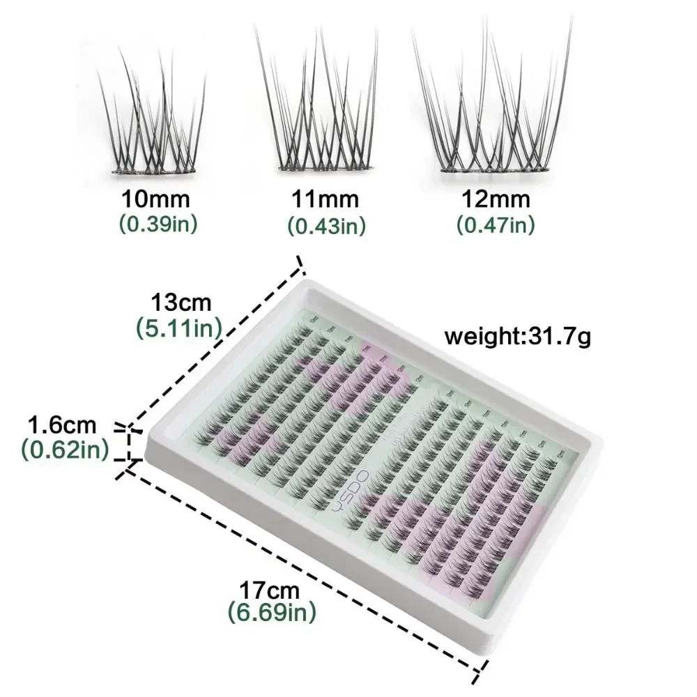Não há necessidade de cola aparência natural cílios postiços reutilizáveis finos diy extensões de cílios sem necessidade de remoção clusters de cílios autoadesivos
