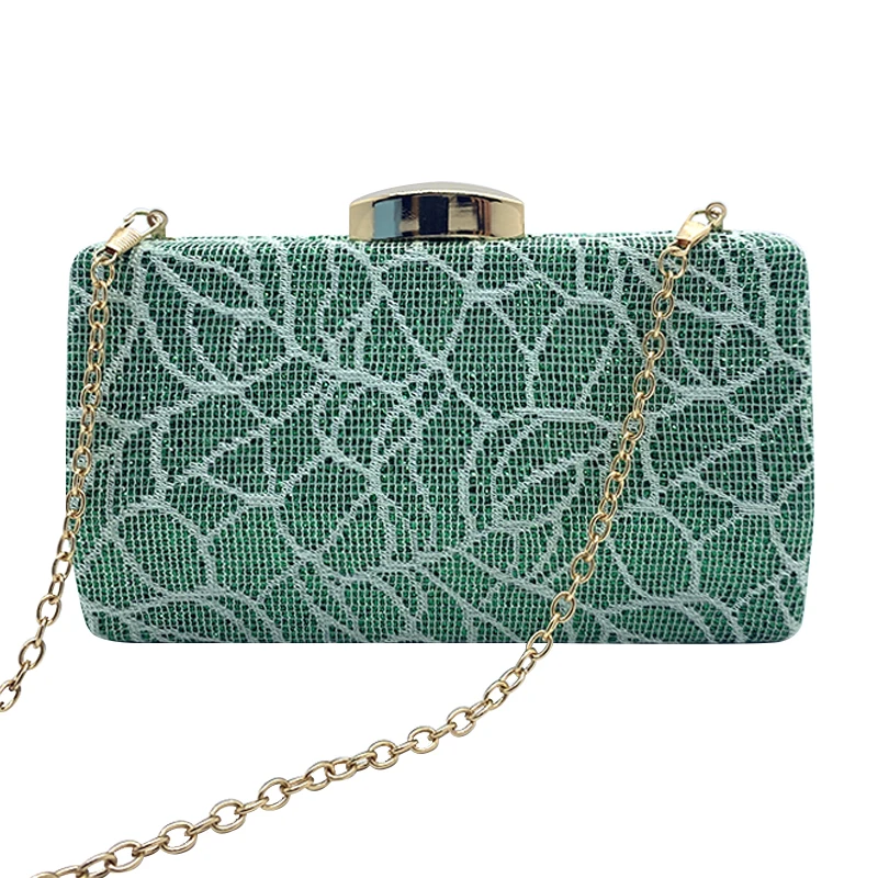 

Women's Bags Famous Original Brands Hand Bag Purse Luxury Designer Evening Dress Wedding Shoulder Green Party Clutch Glitter Bag