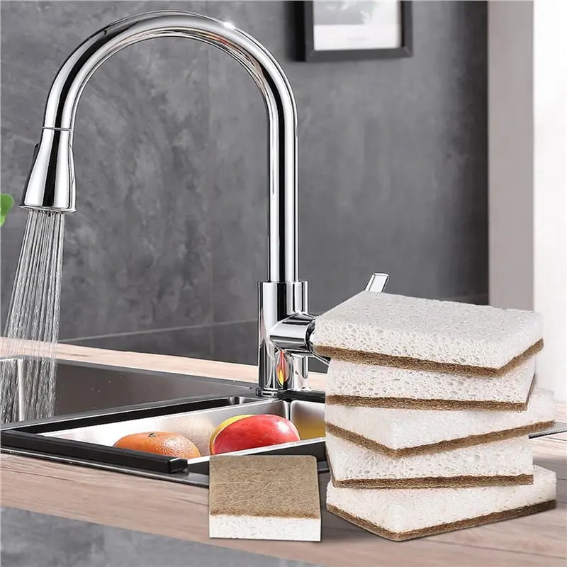 AC88-Eco-Friendly Natural Sponges For Dishes 72 Pack - Biodegradable Kitchen Sponge With Compostable Coconut Scrubber