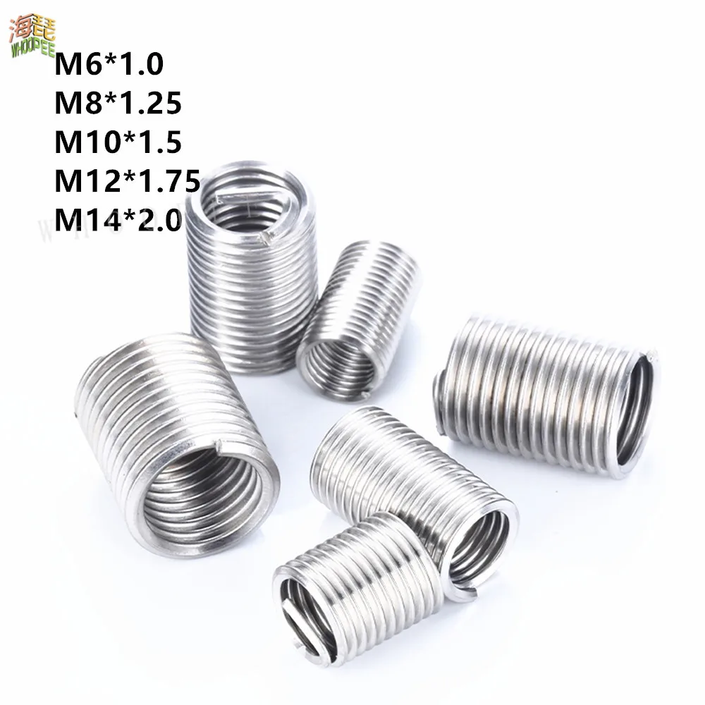 5-50PCS Wire Insert Screw Bushing M6 M8 M10 M12 M14 Thread Repair Stainless Steel