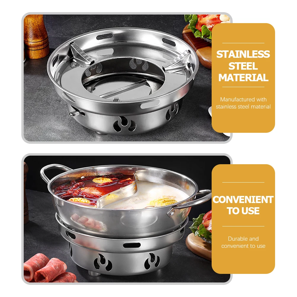 

Stainless Steel Portable Camping Lightweight Alcohol Burner Outdoor Bbq Picnic Durable Heat Resistant Ventilated Fuel Burning