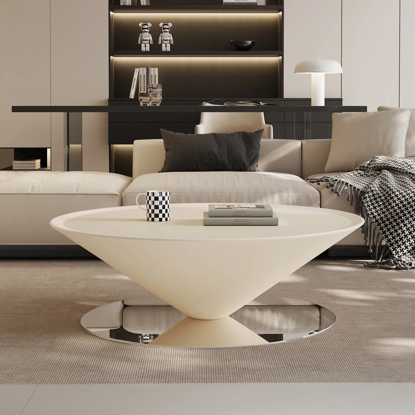 

French style, new model, suspension, flying saucer, coffee table, living room, household, small apartment