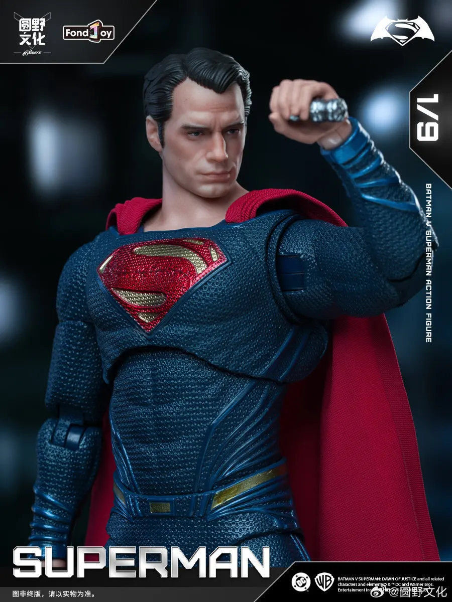 FondJoy Original Superman Dawn of Justice 1/9 Action Figures 2.0 Change Head DC Justice League Superman Toy Movable Model Gift