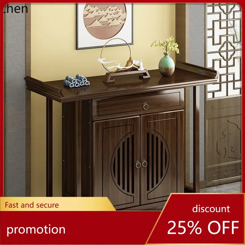 HXL Solid Wood Entryway Table Rectangular Altar Table Guanyin Incense Table