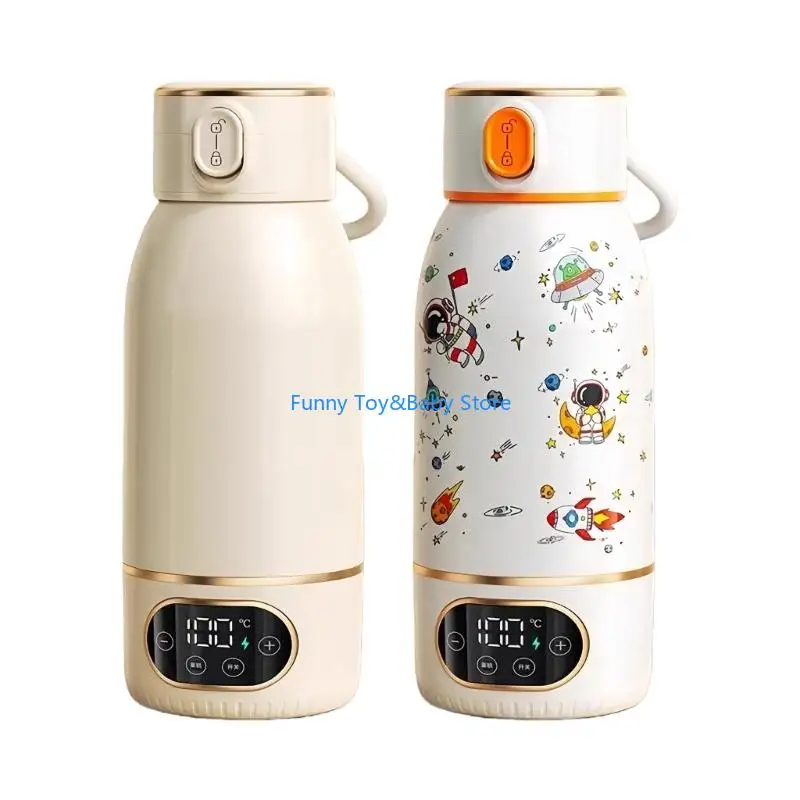 زجاجة توست معزولة قابلة للنقل للرضع 24 تكوين دقيق لدرجة الحرارة 500 مل سعة كبيرة حرارة ذكية C90B