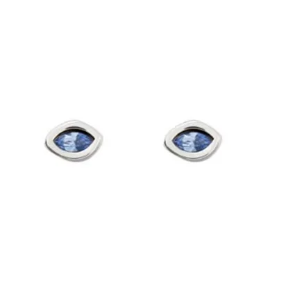 2022 New Fit UNO DE 50 Fashion Plated 925 Silver Charm Stud Earrings Blue Gem Niche Jewelry Gift