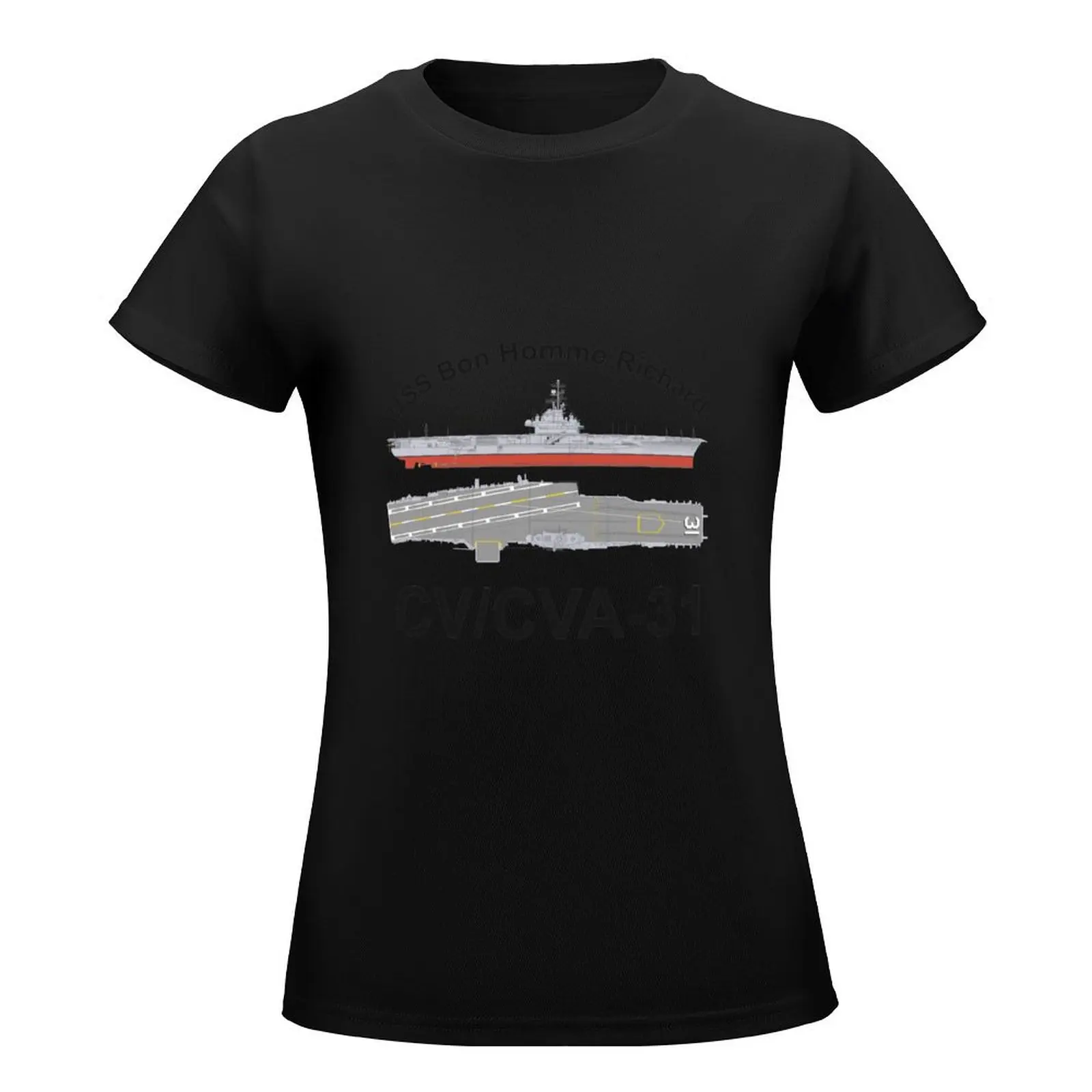 USS Bon Homme Richard CVA-31 T-Shirt kawaii clothes plus size tops summer tops Aesthetic clothing Top Women