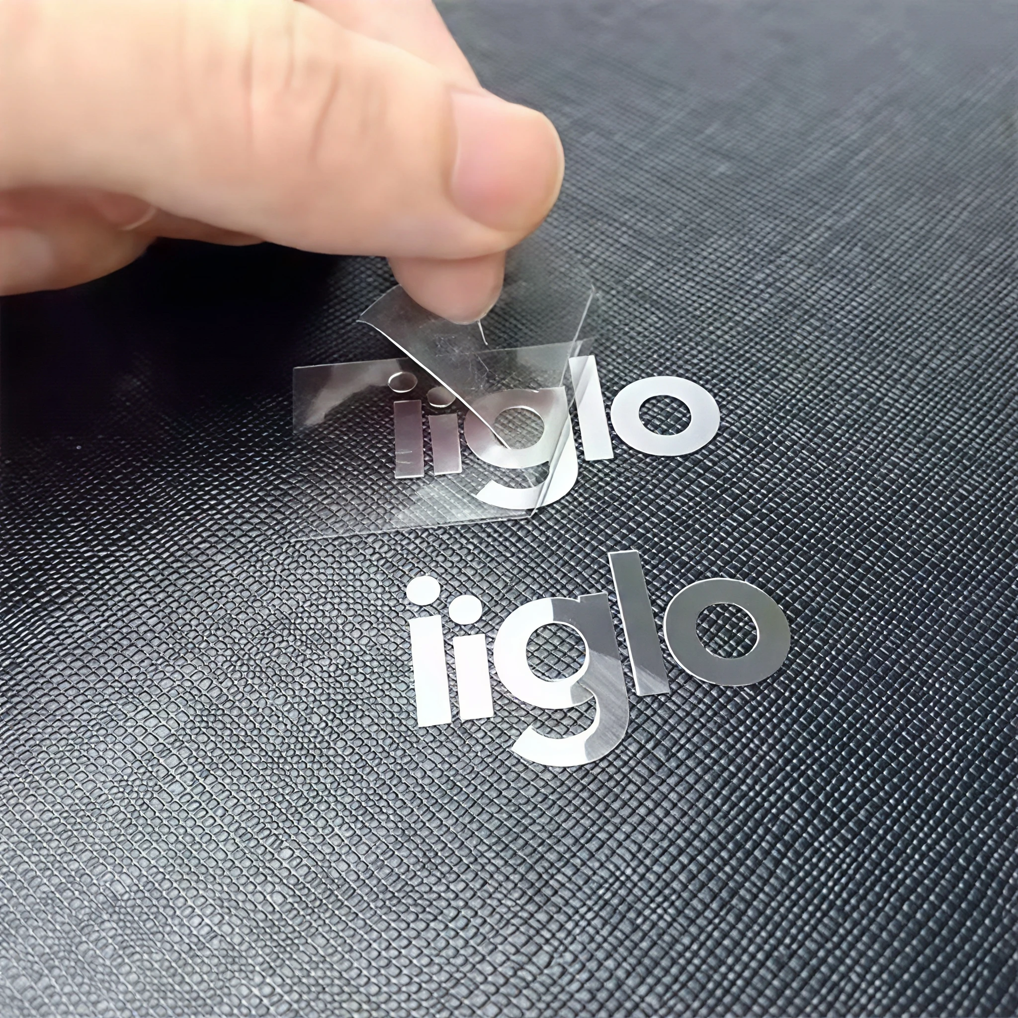 Adesivos personalizados com impressão uv dourada e prateada, logotipo da empresa, garrafas de casamento, caixa de saco de embalagem, adesivo de cristal personalizado