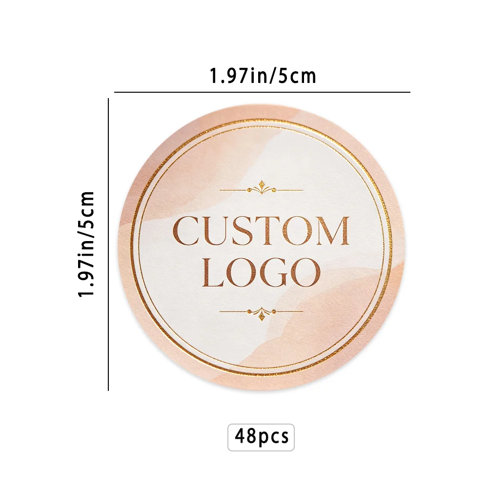 768pcs Custom Stickers /2in/LOGO/ Wedding/Business/Birthday/Packaging Seal/Personalized Stickers, Custom Pictures, Waterproof