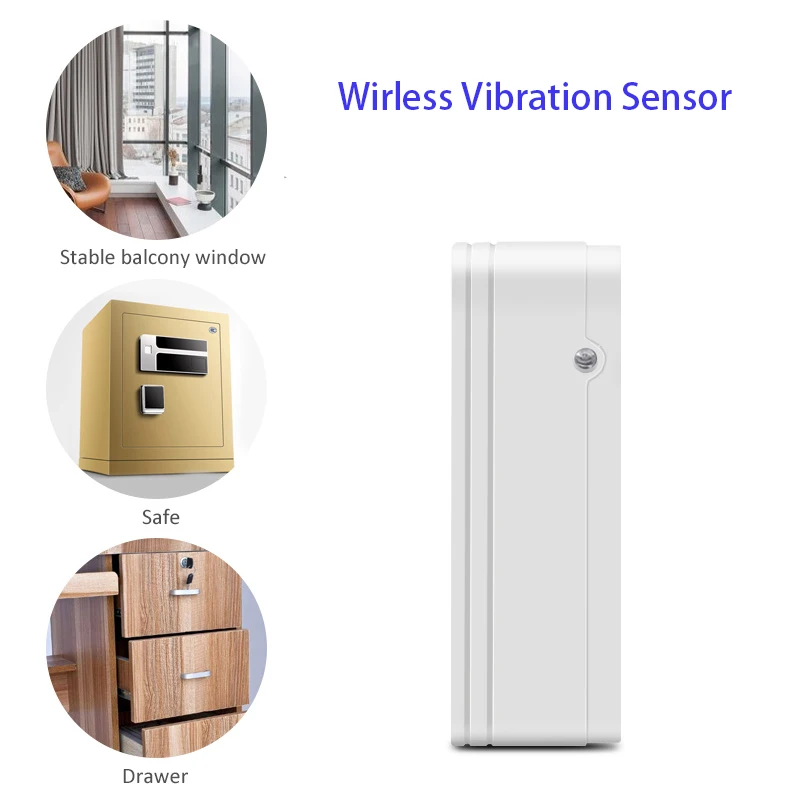 Mini sensore di vibrazione Wireless finestra sensore di scossa rottura del vetro 433MHz 868mhz per allarme antifurto Focus ST-IIIB ST-VGT HA-VGW ST-V