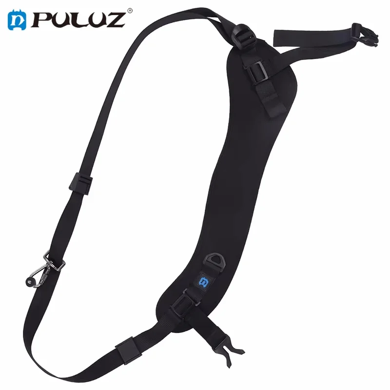 PULUZ Quick Release Anti-Slip Soft Nylon Breathable Curved Camera Strap with Metal Hook for Canon Nikon Sony SLR / DSLR Cameras