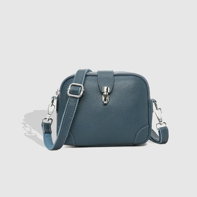 Simple Elegant Diaper Bag, Unique High-End Leather Messenger, Ladies Vintage Solid Color Commuter Tote