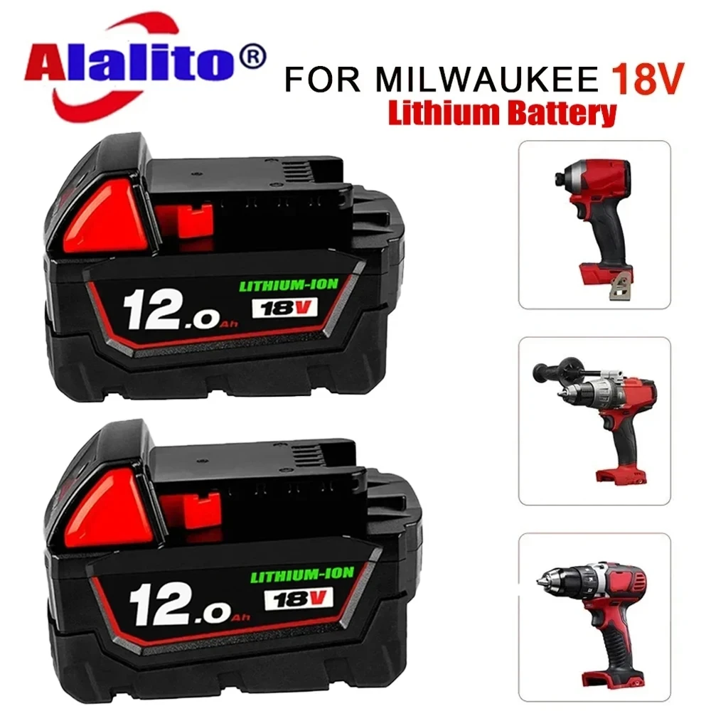 

Новый литий-ионный аккумулятор 18 в для Milwaukee M18 M18B6 18 в XC 12 Ач 48-11-1860/зарядное устройство, аккумуляторная батарея