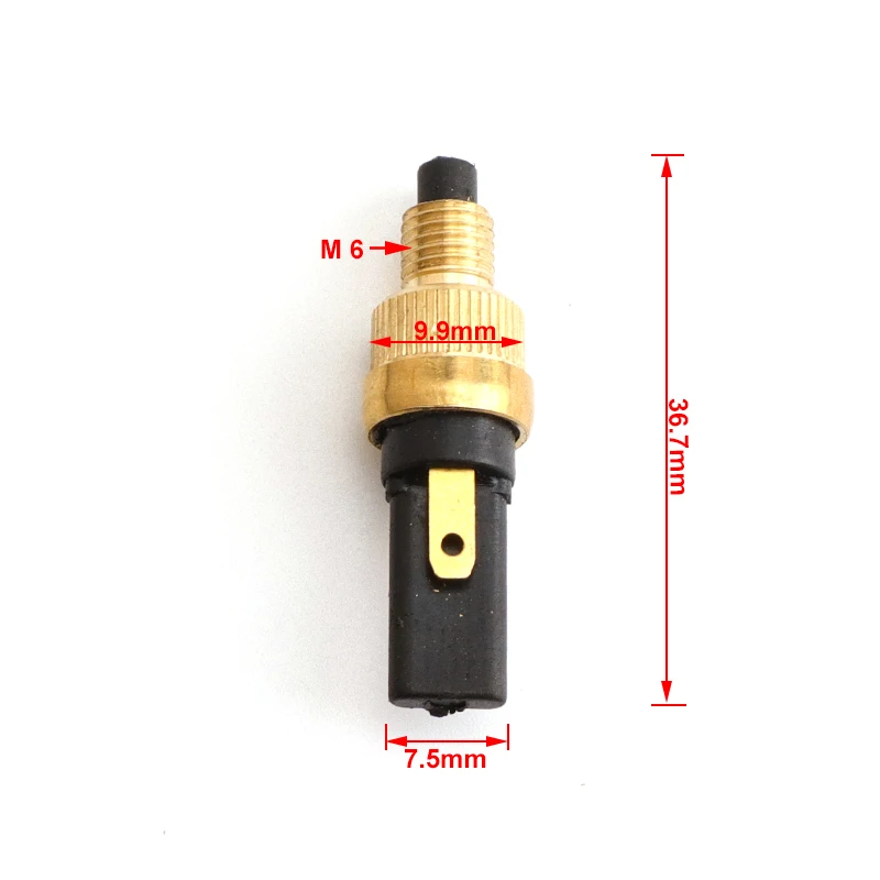 Luz de freno de motocicleta Universal de cobre de 6mm, luz trasera delantera y trasera, interruptor de embrague, enchufe para Honda Yamaha