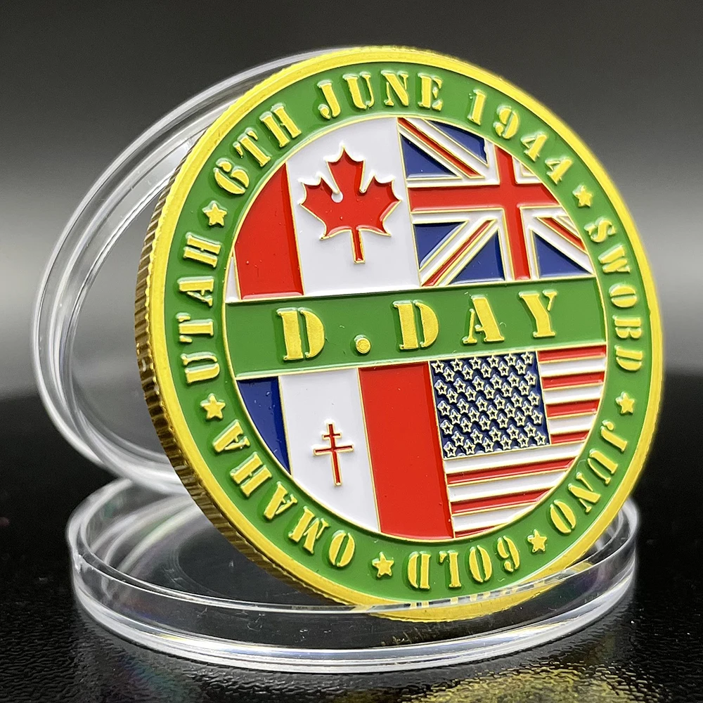 D-Day Commemorative Coin - Normandy Landing 82nd Airborne Division WWII Military Challenge Collectible Veteran Gift Coin view 5
