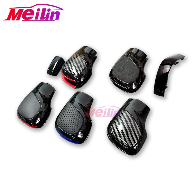 1 perilla de palanca de cambios Black Knight, cubierta lateral de engranaje con logotipo DSG, adecuada para Volkswagen Golf 6 7 R GTI Passat B7 B8 CC R20 Jetta MK6 GLI