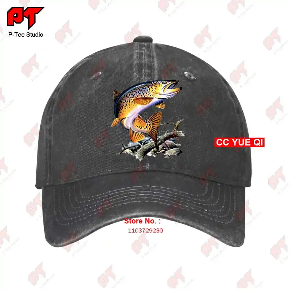 Brown Trout Fishing Baseball Caps Truck Cap Q6T3