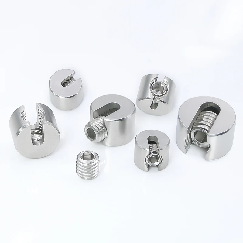 Picture 5: 10PCS 316 Stainless Steel Cable Single Clamp, 2/3/4/5/6mm Cable Rope Clamp for Potted Plants/Clothing Suspension